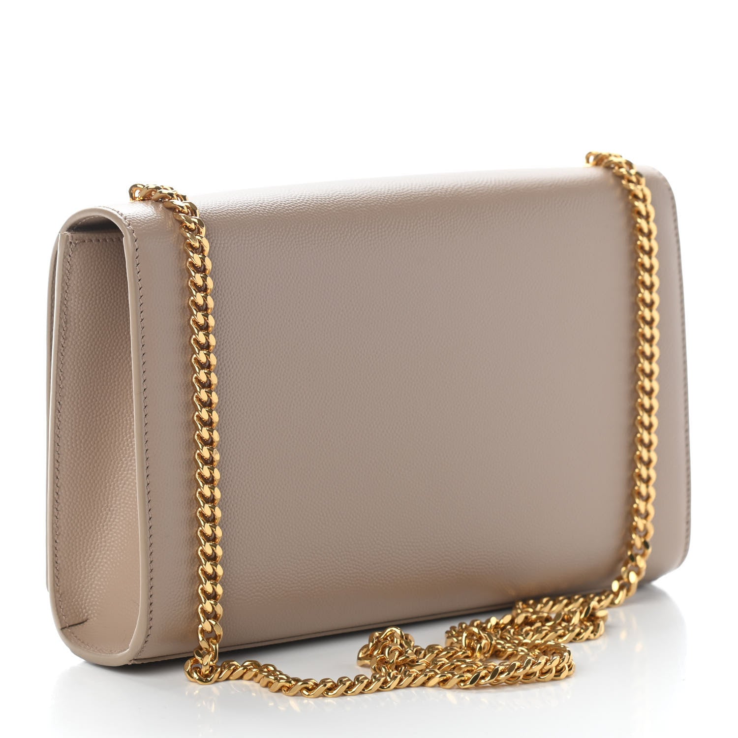 Saint Laurent Grain De Poudre Medium Monogram Kate Satchel Nude Powder 3 of 8