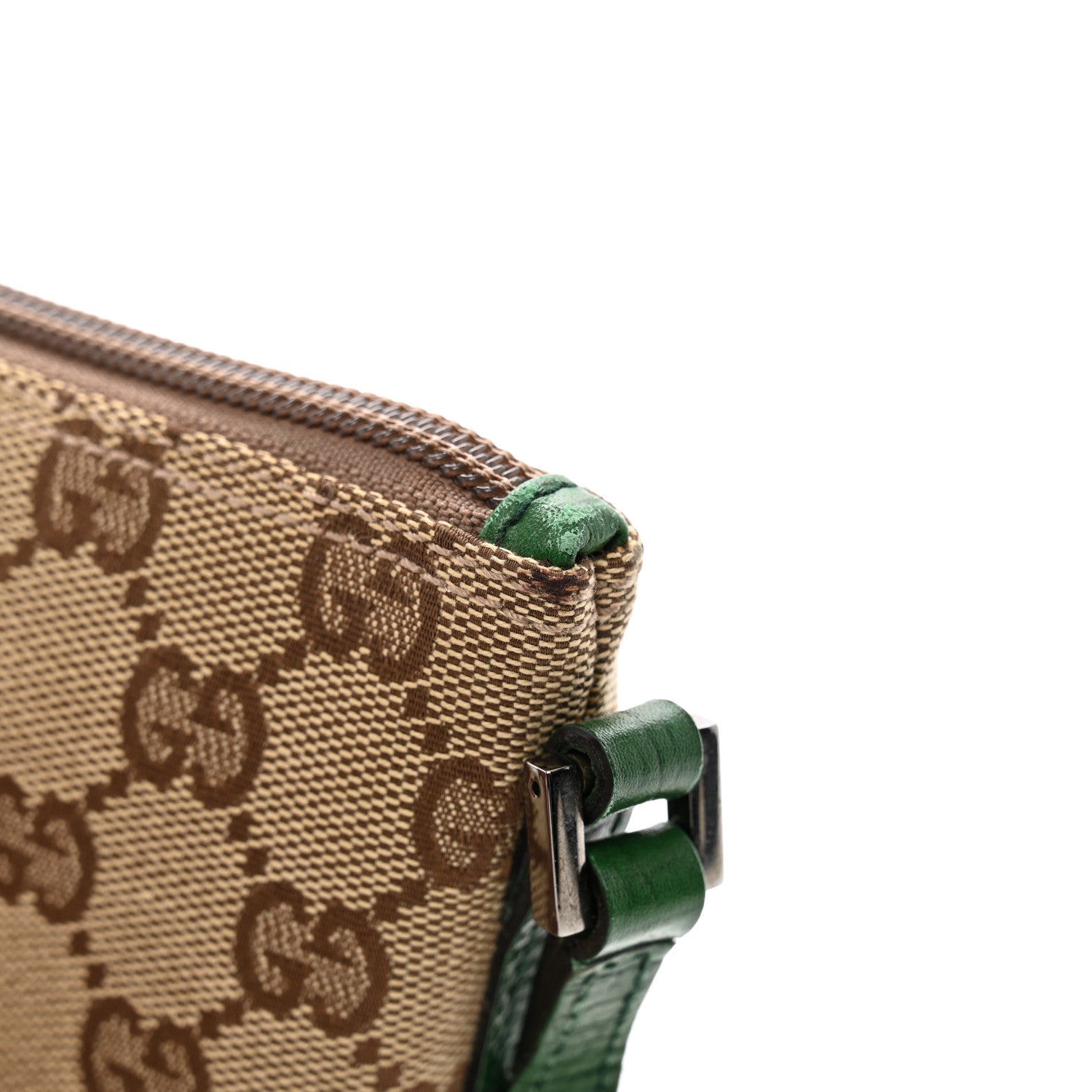 Gucci Monogram Web Boat Pochette Green 12 of 12