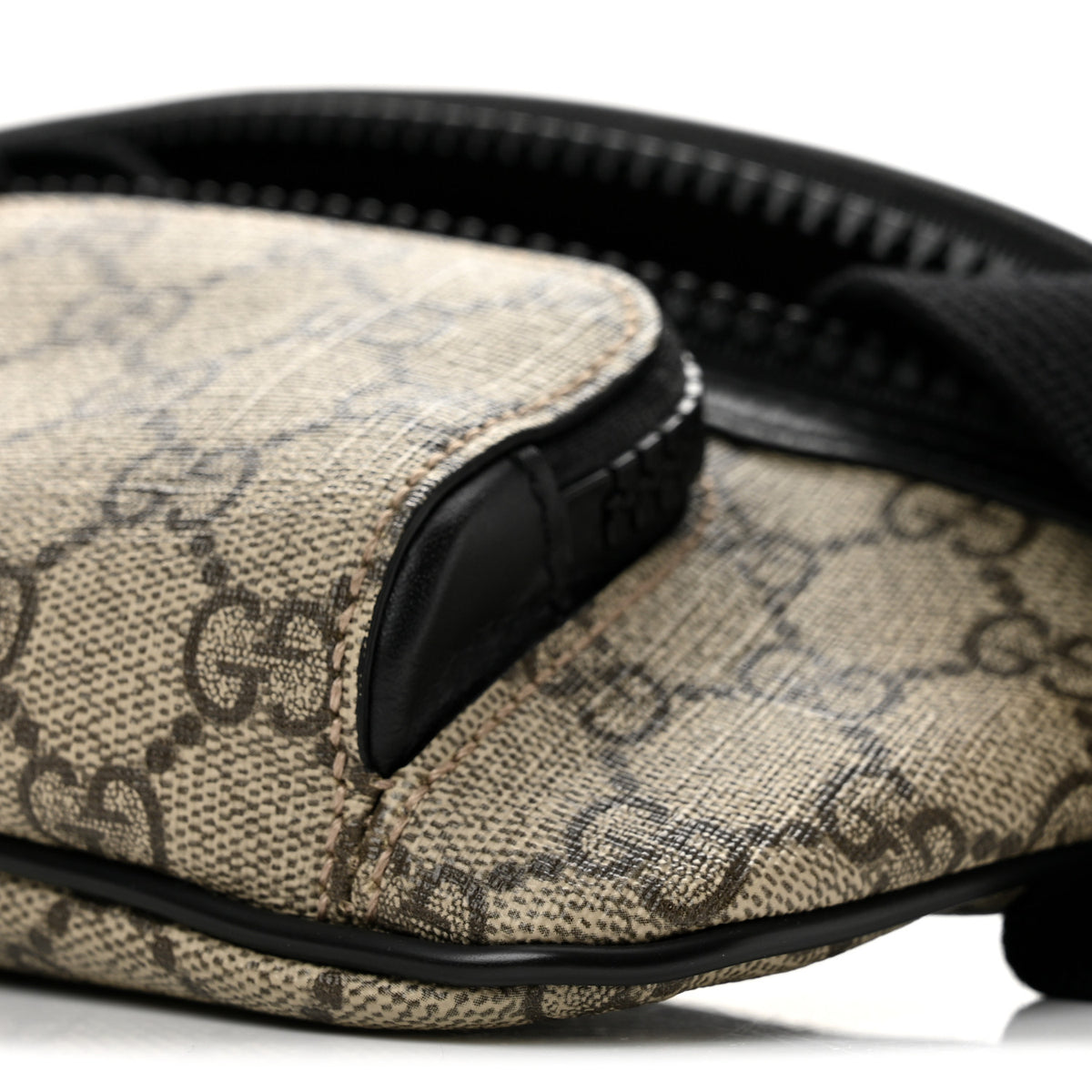 Gucci GG Supreme Monogram Belt Bag Black 10 of 13