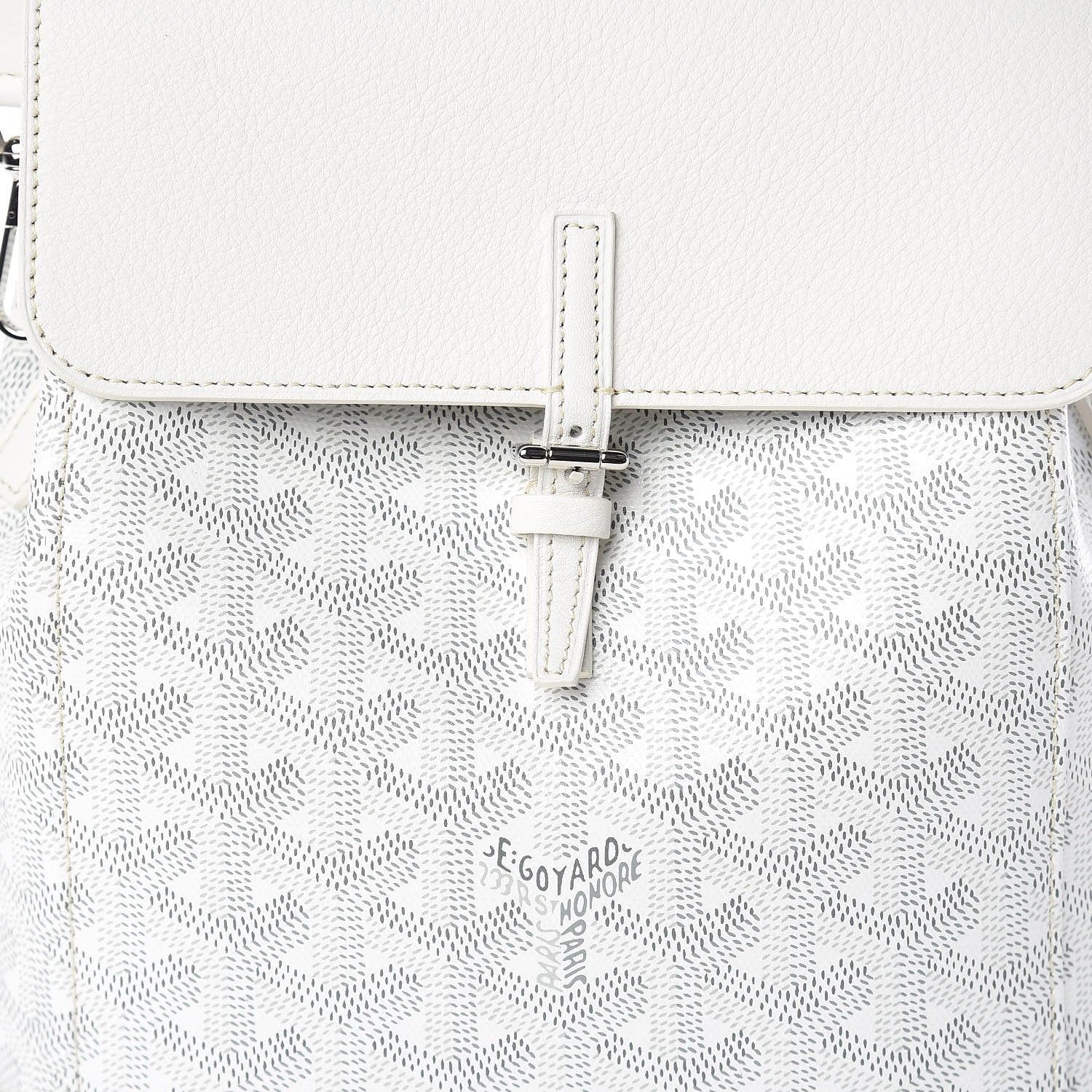 Goyard Goyardine Calfskin Mini Alpin Backpack White 7 of 9