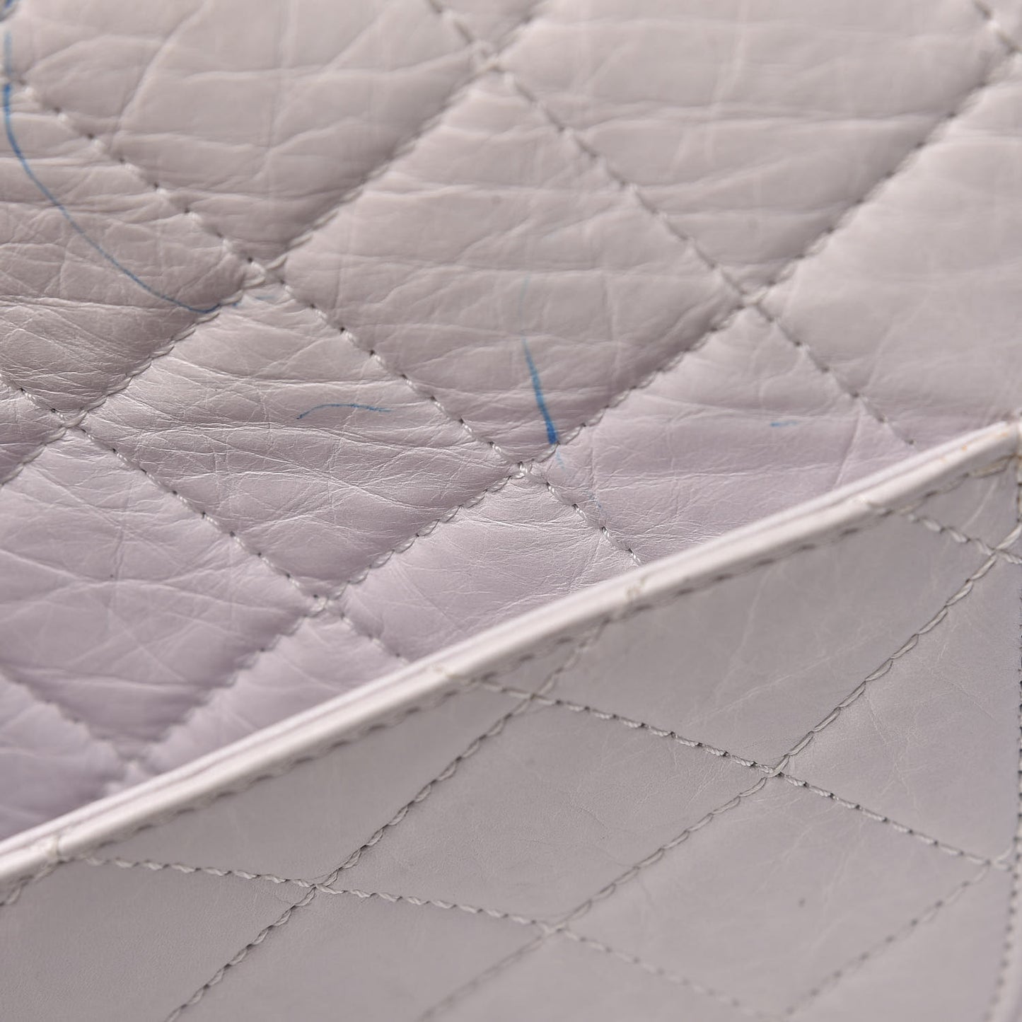 Aged Calfskin Quilted 50th Anniversary 2.55 Reissue 228 Flap White
