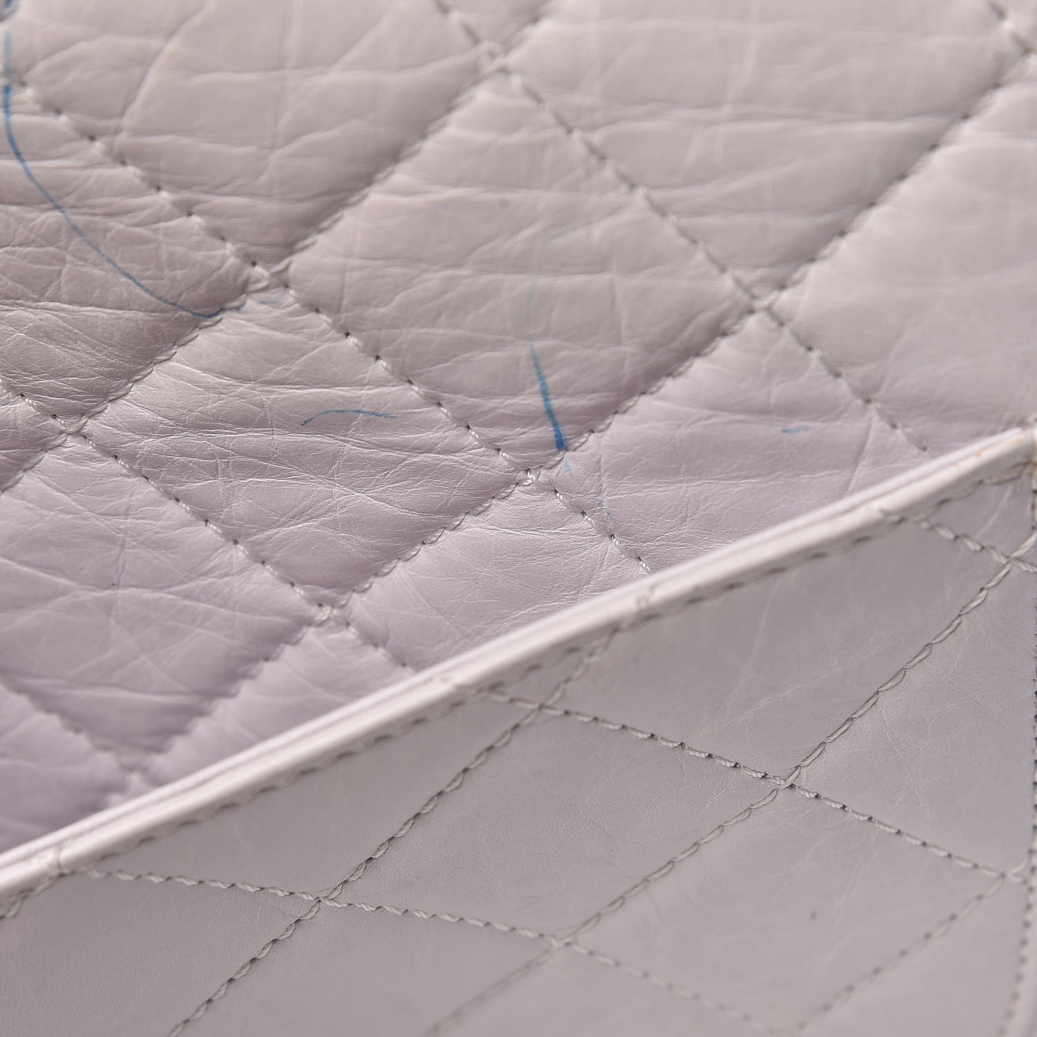 Chanel Aged Calfskin Quilted 50th Anniversary 2.55 Reissue 228 Flap White 16 of 27