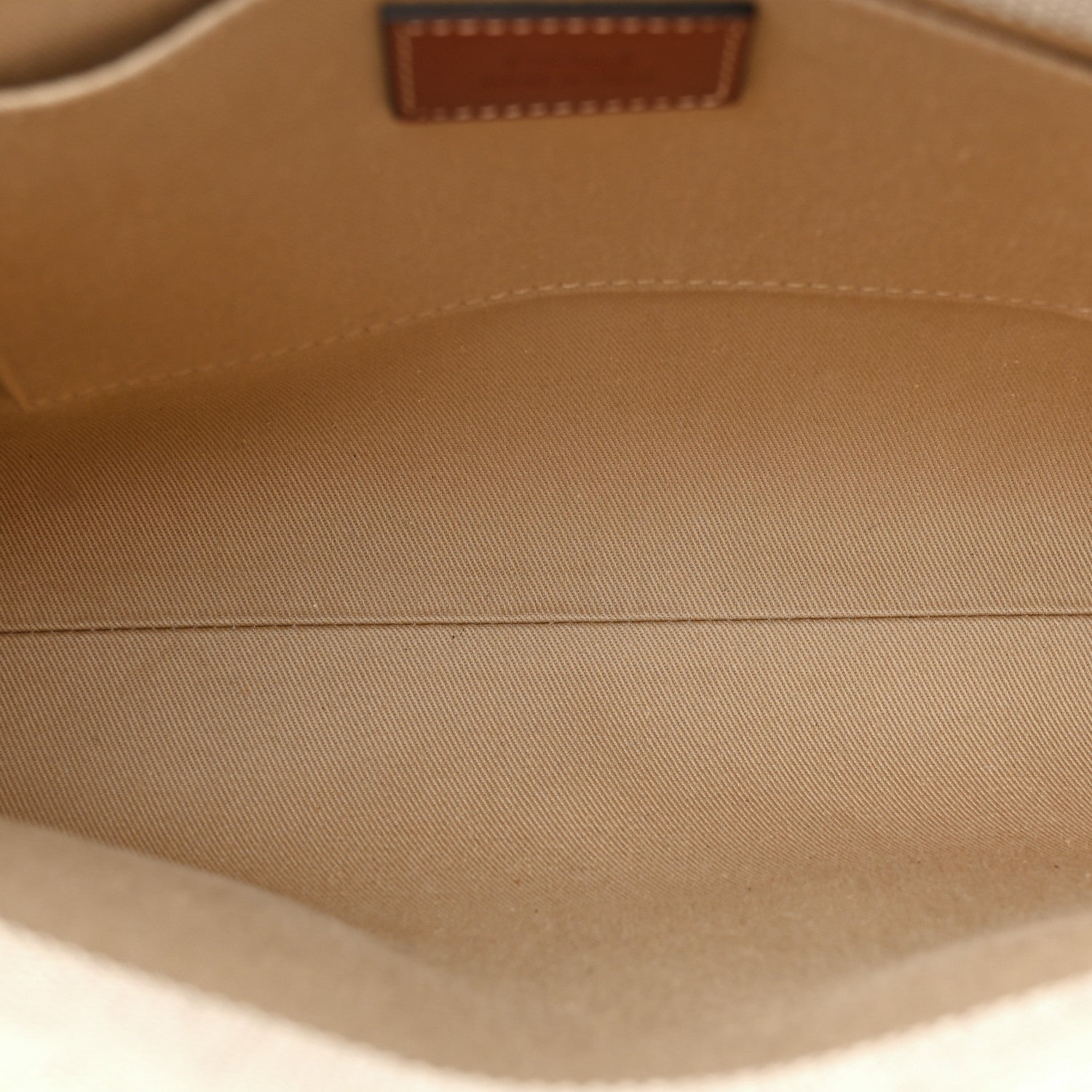 Chloe Cotton Calfskin Small Woody Ribbon Tote With Strap White Brown 5 of 10