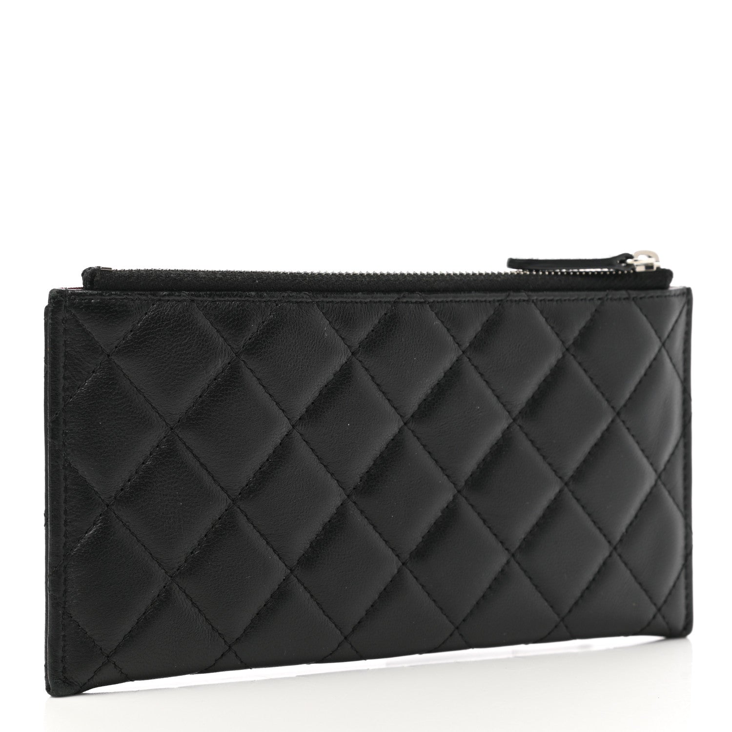 Chanel Lambskin Quilted Classic Zip Pouch Black 3 of 8