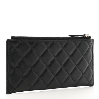 Chanel Lambskin Quilted Classic Zip Pouch Black 3 of 8