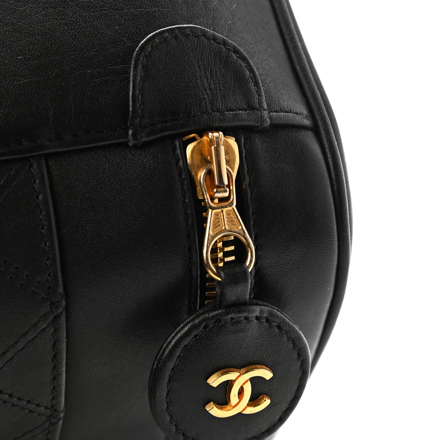 Lambskin Vanity Cosmetic Case Black