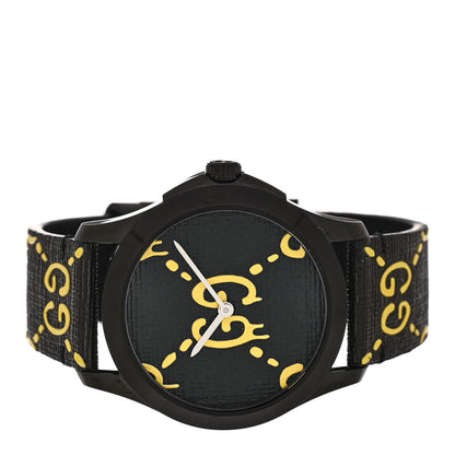 Gucci PVD Stainless Steel Rubber 38mm G-Timeless Ghost Quartz Watch Black 2 of 4