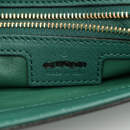 Gucci Roxy Calfskin Blondie Chain Shoulder Flap Bag Emerald 6 of 12