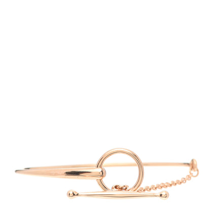 Hermes 18K Rose Gold Filet d'Or Bracelet LG 1 of 5