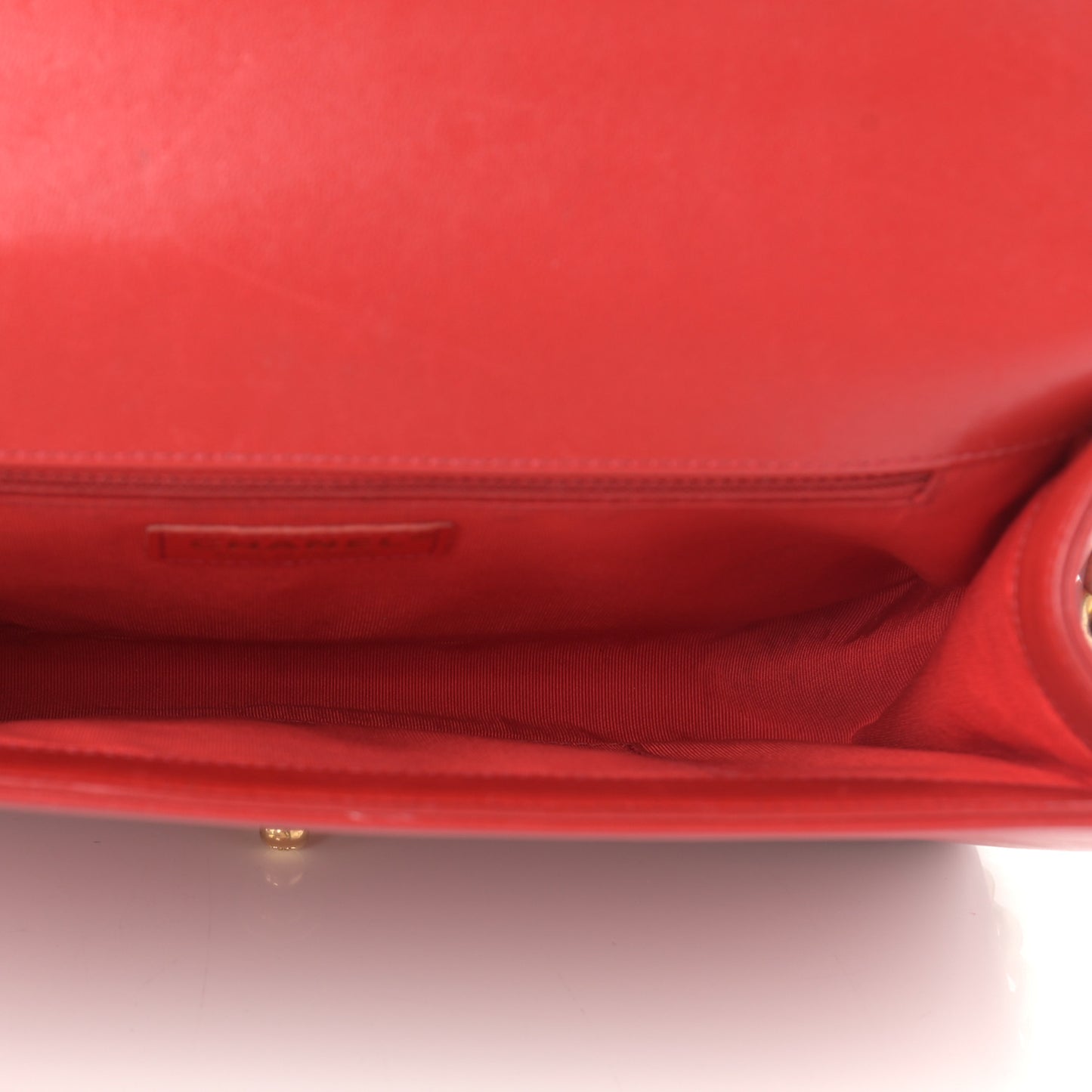 Lambskin Quilted New Medium Boy Flap Red