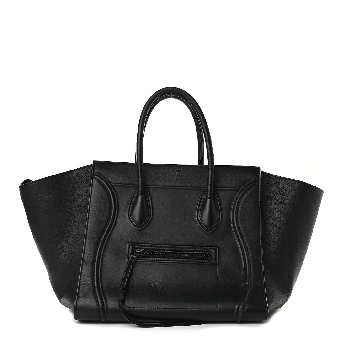 Supple Calfskin Medium Phantom Luggage Black