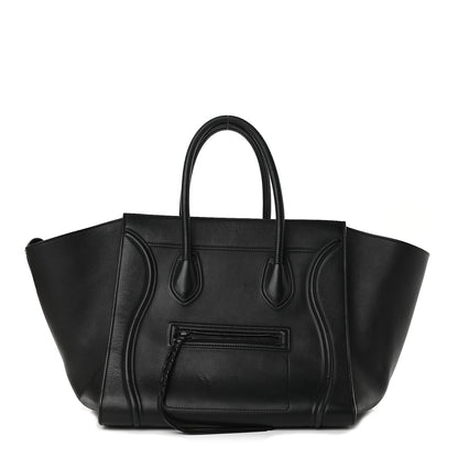 Celine Supple Calfskin Medium Phantom Luggage Black 1 of 9