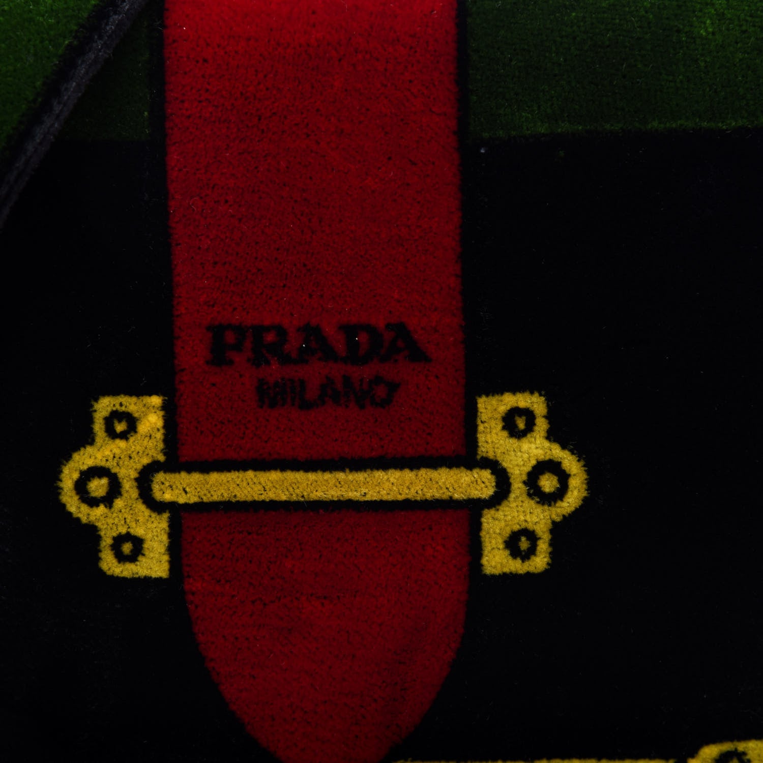 Prada Velluto Ricamo Cahier Shoulder Bag Black 9 of 10