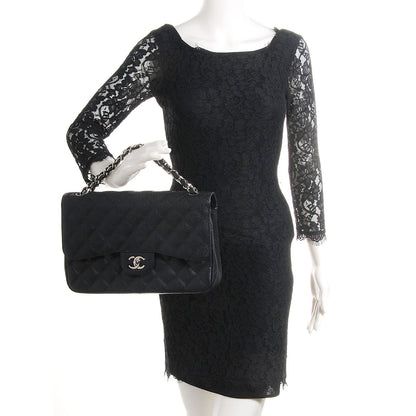 Chanel Caviar Quilted Jumbo Double Flap Black 2 of 7