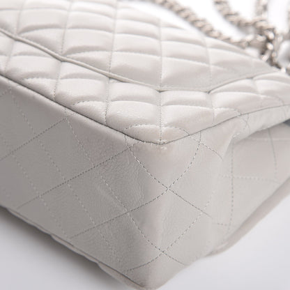 Chanel Caviar Quilted Jumbo Double Flap Light Grey 15 of 16
