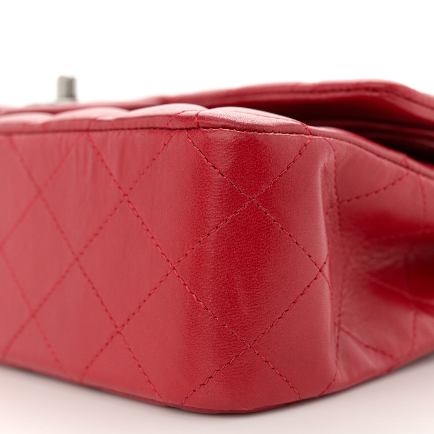 Chanel Lambskin Quilted Medium Double Flap Red 13 of 13