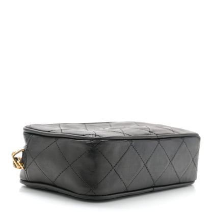 Chanel Lambskin Diamond Quilted   Camera Case Black 4 of 11