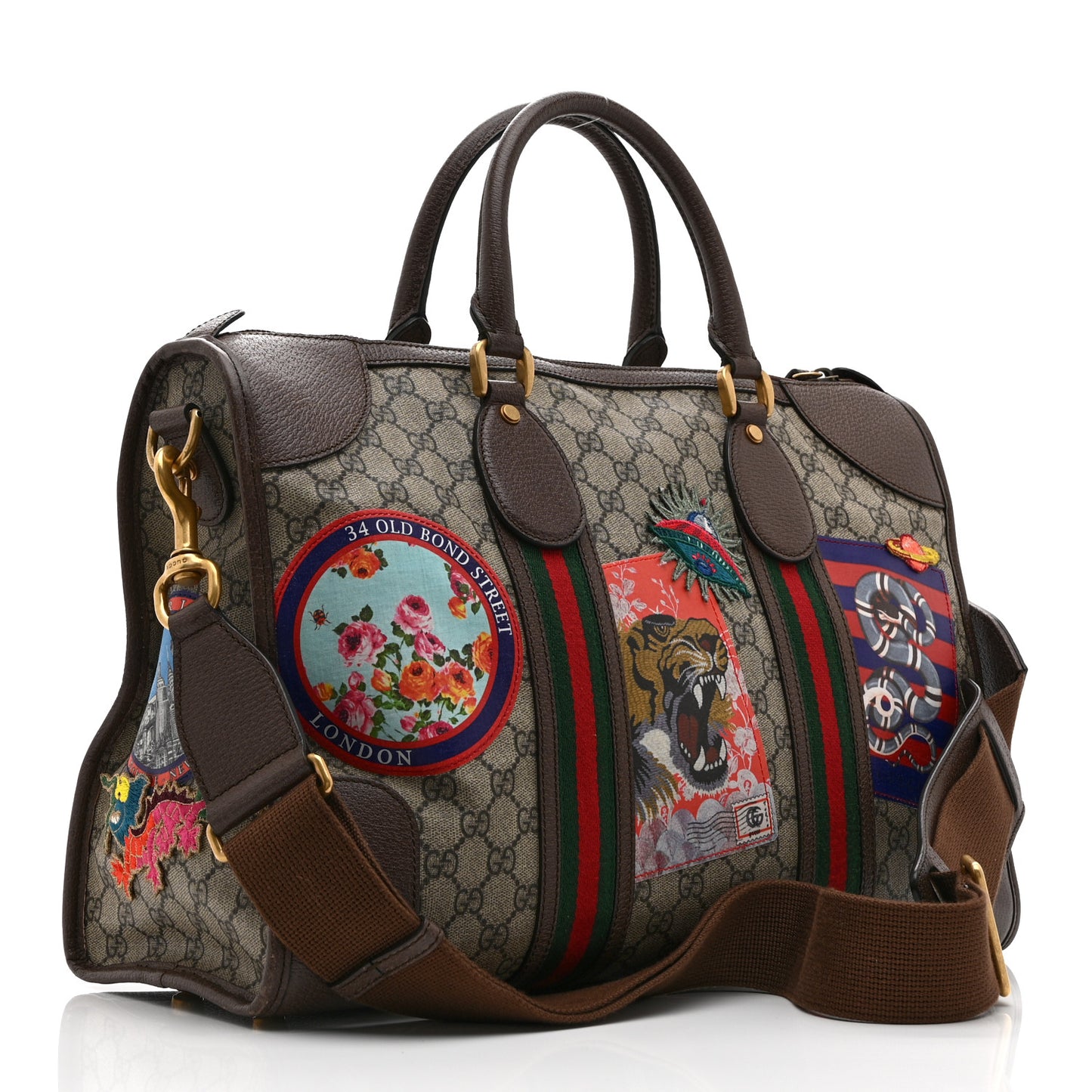 Soft GG Supreme Monogram Courrier Medium Duffle Bag Beige New Acero Multicolor