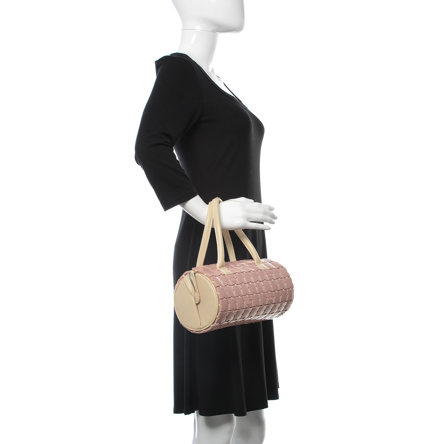 Chanel Lambskin Resin Tile Bowler Pink 2 of 16