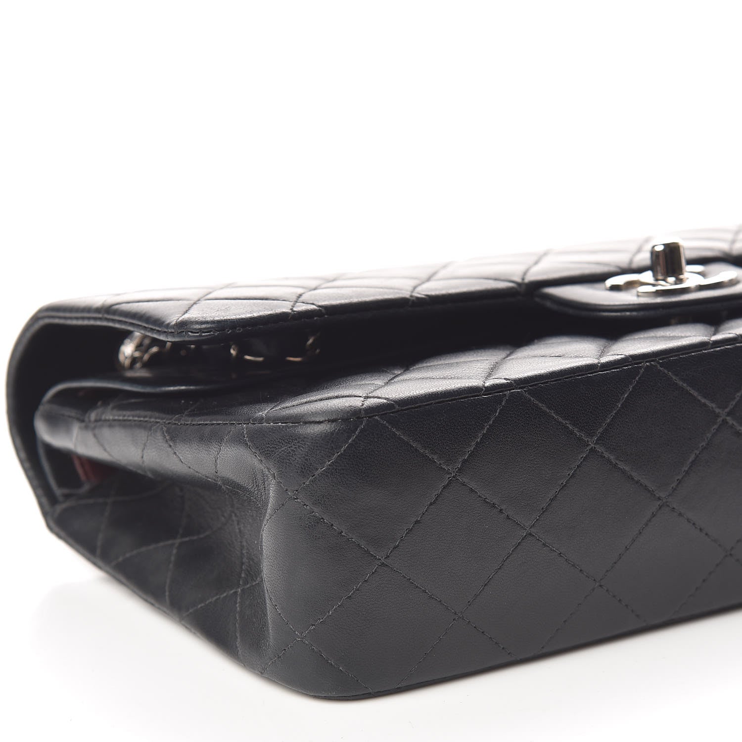 Chanel Lambskin Quilted Medium Double Flap Black 9 of 15