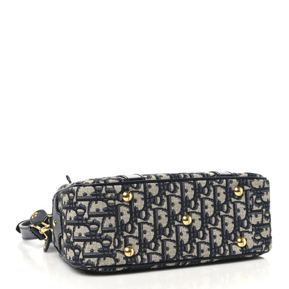 Christian Dior Oblique Medium D-Vibe Bowling Bag Blue 4 of 10