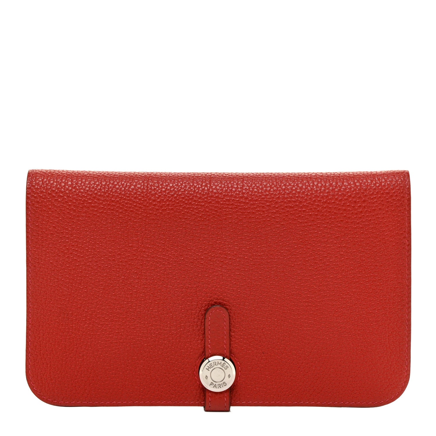 Hermes Togo Dogon Duo Wallet Rouge Casaque 1 of 14