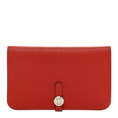 Hermes Togo Dogon Duo Wallet Rouge Casaque 1 of 14