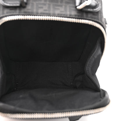 Fendi Recycled Fabric Jacquard Vitello Astro Micro FF Mini Trolley Bag Asfalto Black 5 of 10