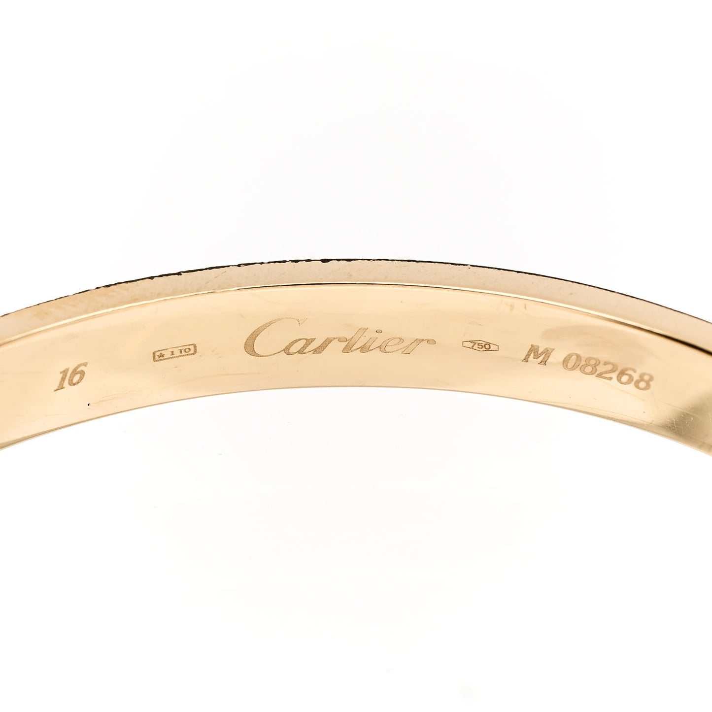 18K Yellow Gold LOVE Bracelet 16