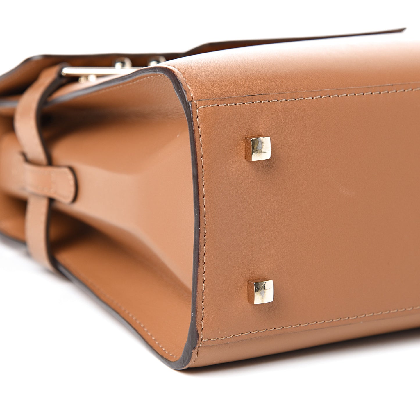 Calfskin MM Tempete Satchel Camel