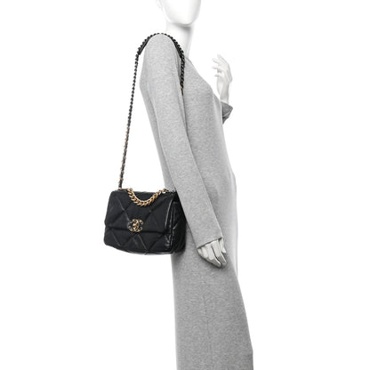 Chanel Lambskin Quilted Medium Chanel 19 Flap Black 2 of 11