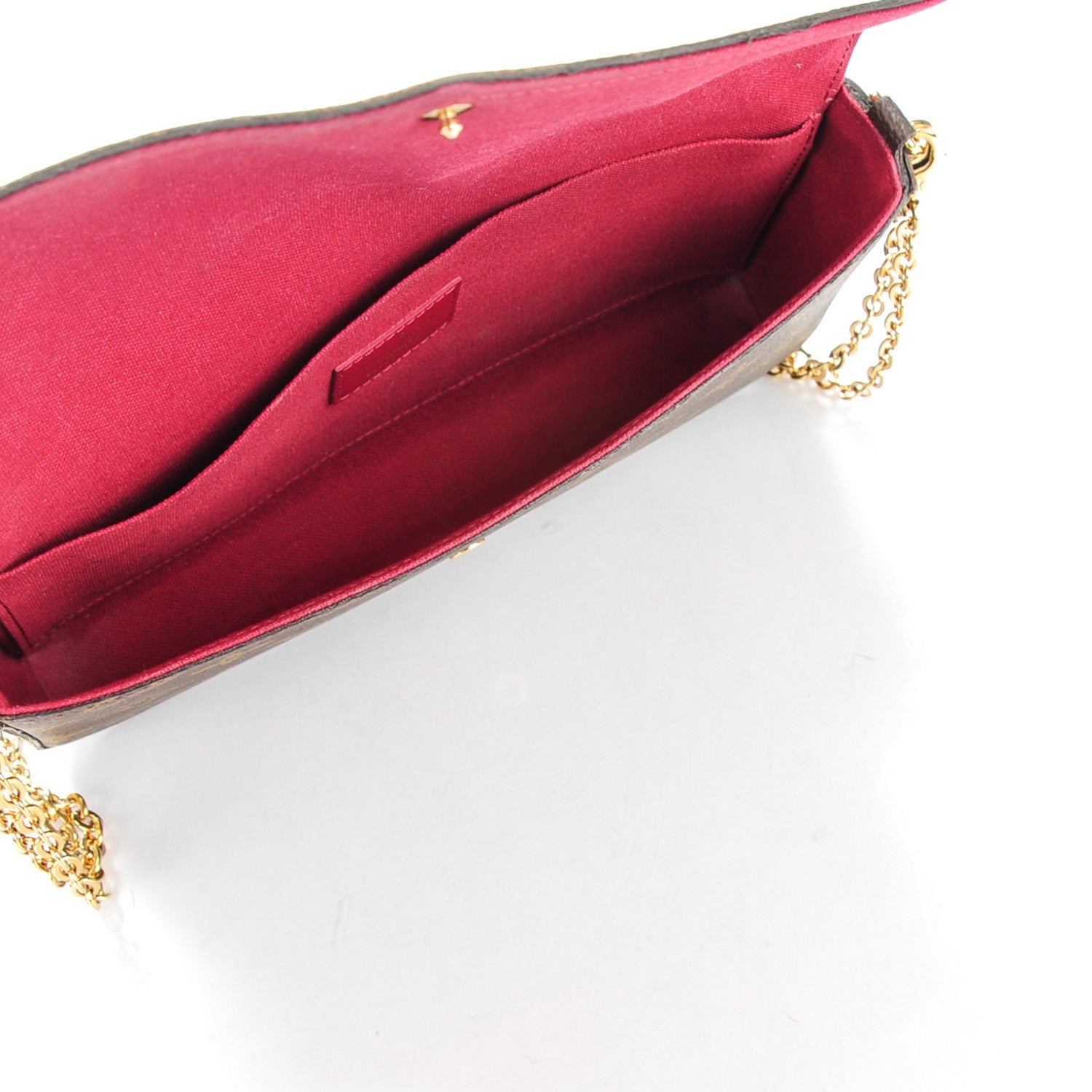 Louis Vuitton Monogram Pochette Felicie Chain Wallet Fuchsia 6 of 9