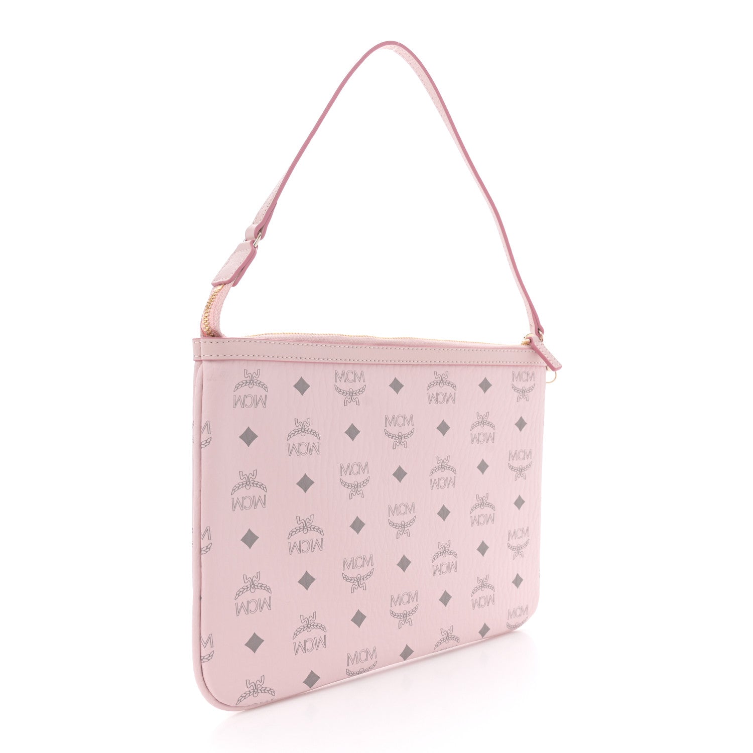 MCM Visetos Liz Shopper Tote Pouch Powder Pink 3 of 9
