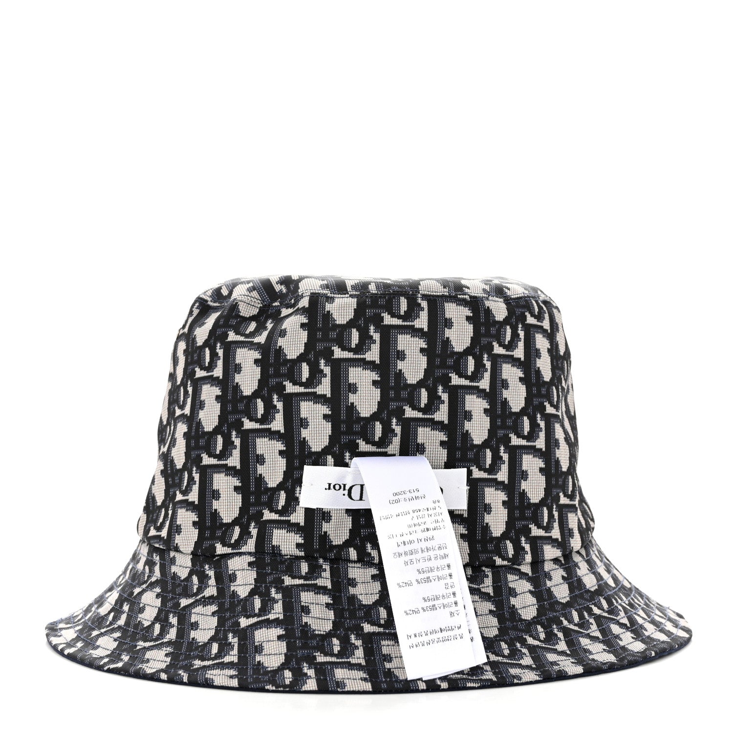 Christian Dior Oblique Reversible Teddy-D Brim Bucket Hat 58 Blue 14 of 15