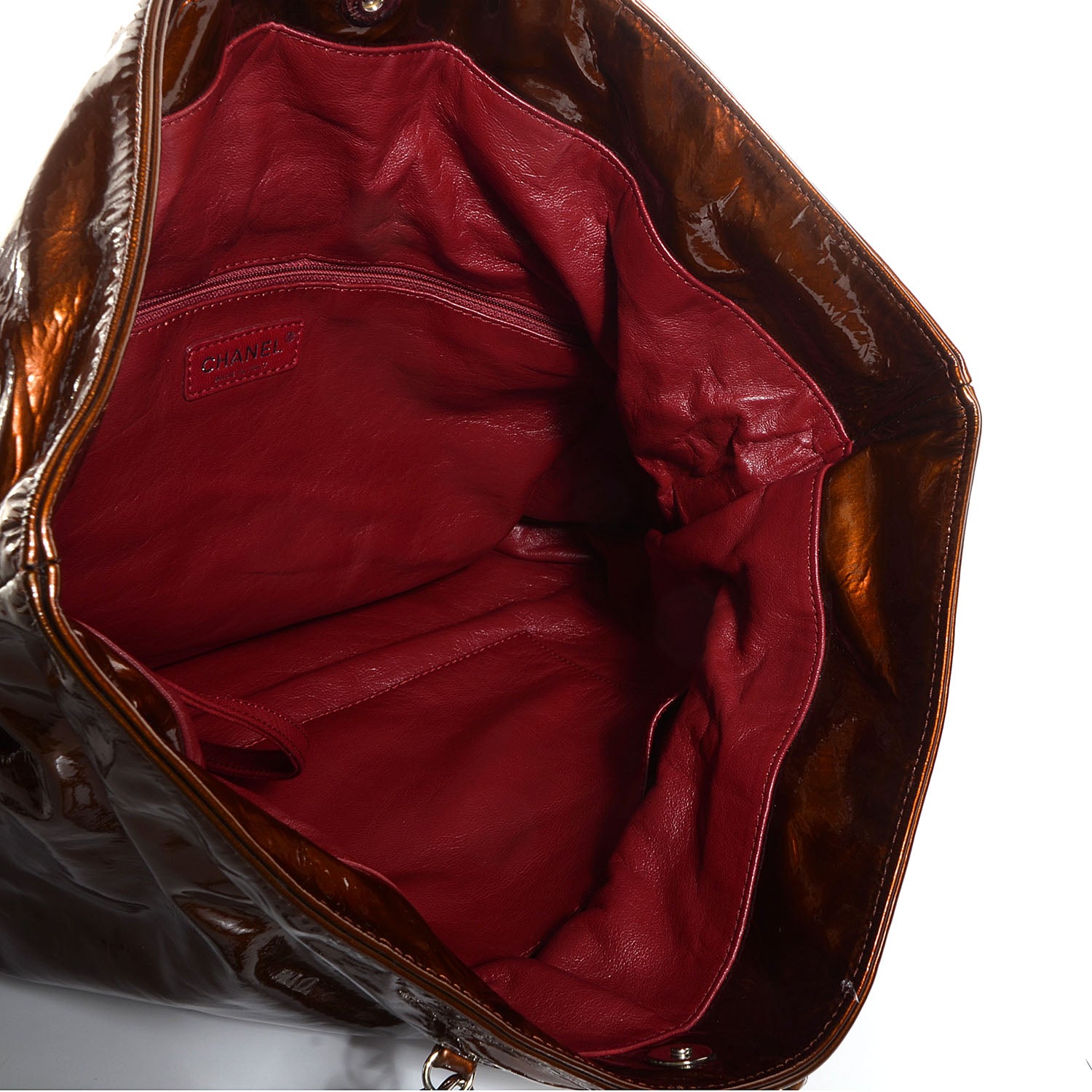 Chanel Patent Bonbons Shopper Tote Bronze 5 of 9