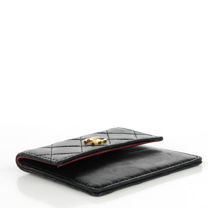 Chanel Lambskin Quilted Coin Purse Black 4 of 8