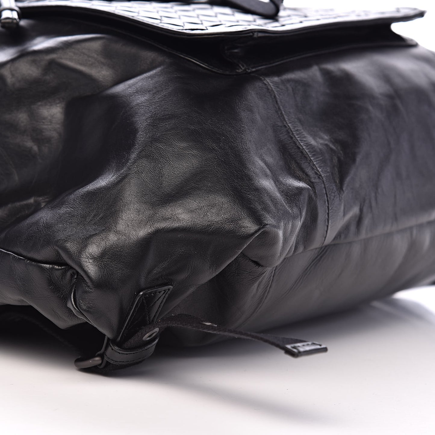 Light Calf Intrecciato Backpack Black