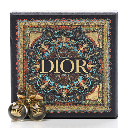 Christian Dior Mise En Dior Tribal Earrings Transluscent Gold 5 of 5