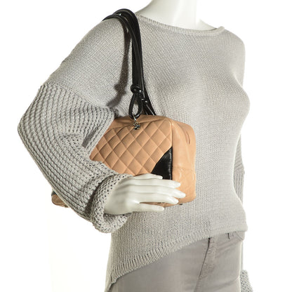 Chanel Calfskin Quilted Large Cambon Bowler Beige Black 2 of 7