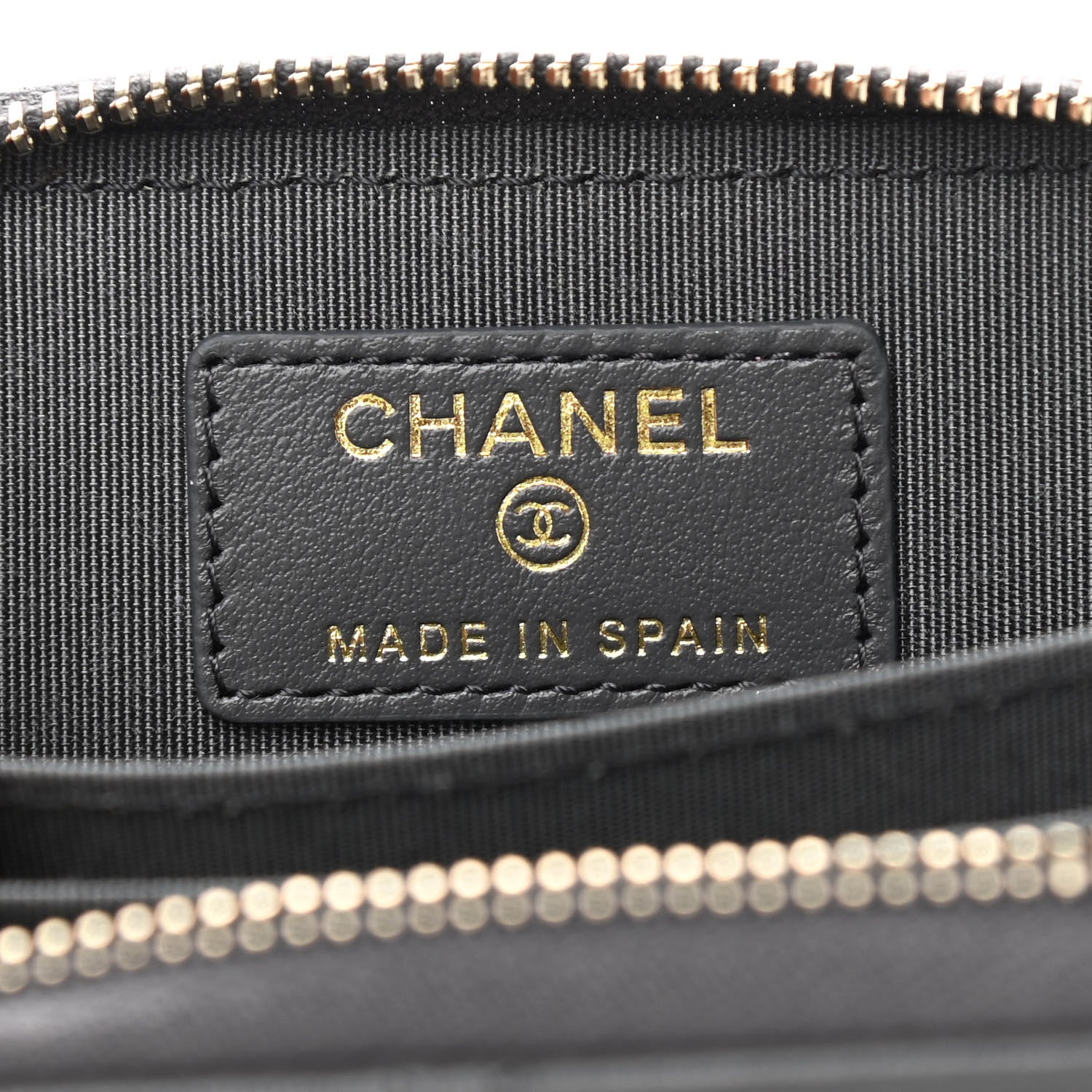 Chanel Lambskin Quilted Chanel 19 Zip Around Coin Purse Wallet Dark Grey 6 of 8