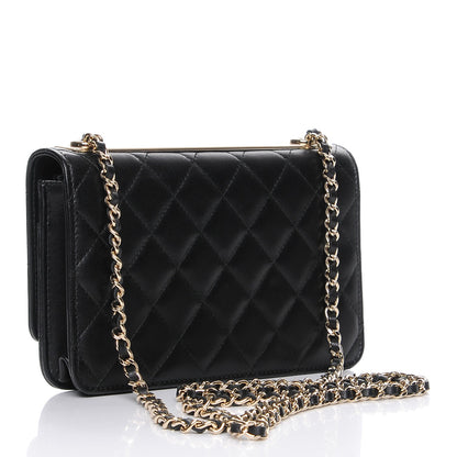 Chanel Lambskin Quilted Trendy CC Wallet On Chain WOC Black 4 of 11