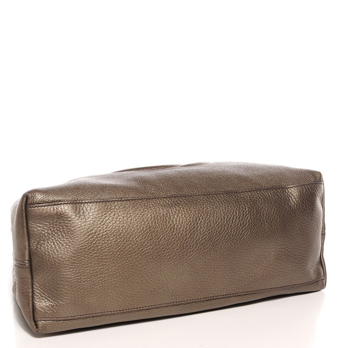 Metallic Pebbled Calfskin Medium Soho Chain Shoulder Bag Sasso