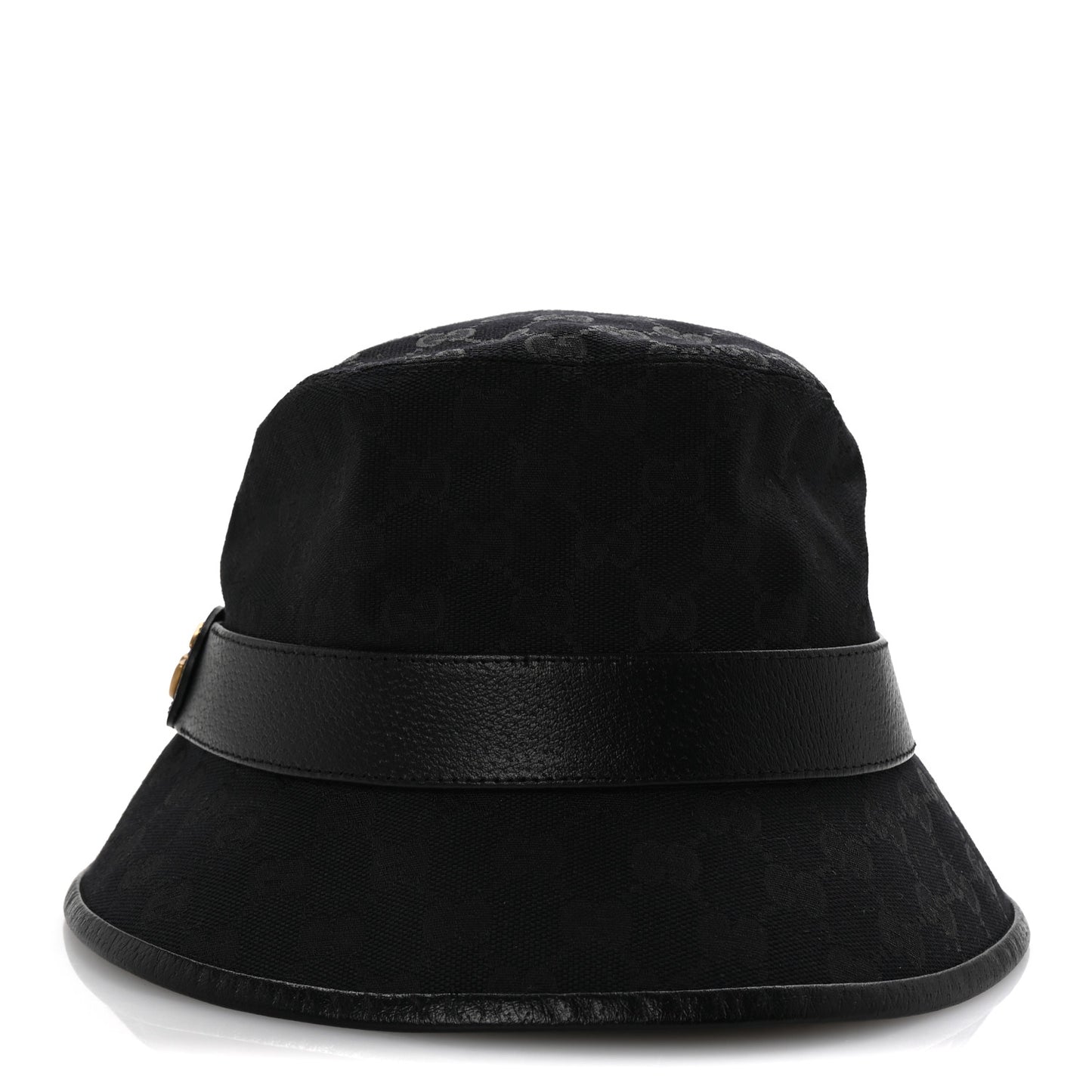 Monogram Textured Dollar Calfskin GG Jago Bucket Hat L Black