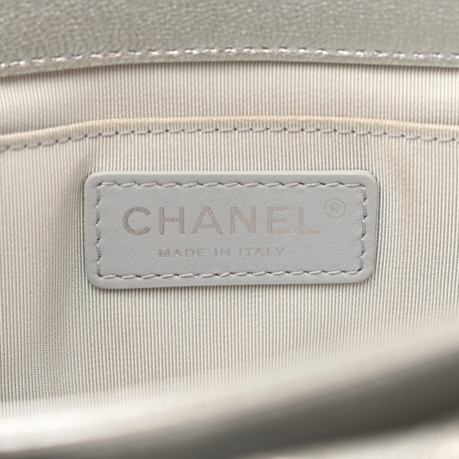 Chanel Metallic Calfskin Quilted Fold Up Again Clutch Silver 7 of 10