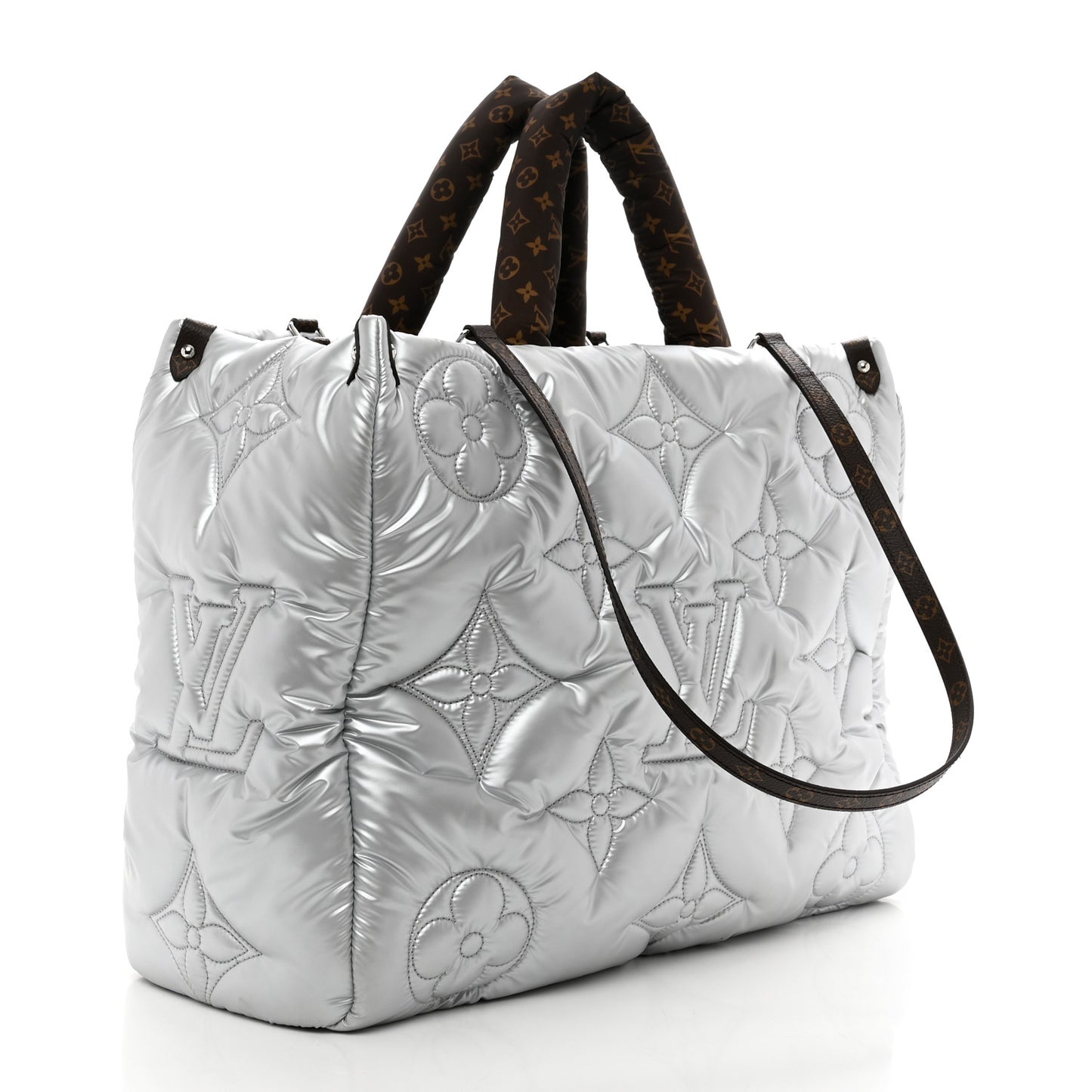 Econyl Monogram Pillow Giant Onthego GM Silver