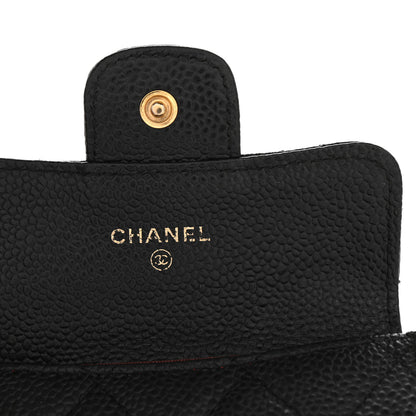Chanel Caviar Quilted Flap Card Holder Wallet Black 6 of 12