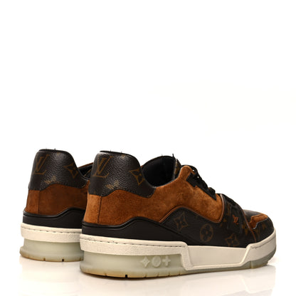 Louis Vuitton Calfskin Embossed Monogram Mens Sneakers 8 Koran Brown 4 of 7