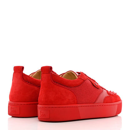 Christian Louboutin Suede Mens Happyrui Spikes Flat Sneakers 43.5 Red 4 of 11