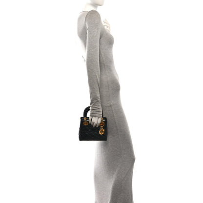 Christian Dior Patent Cannage Mini Lady Dior Black 2 of 10