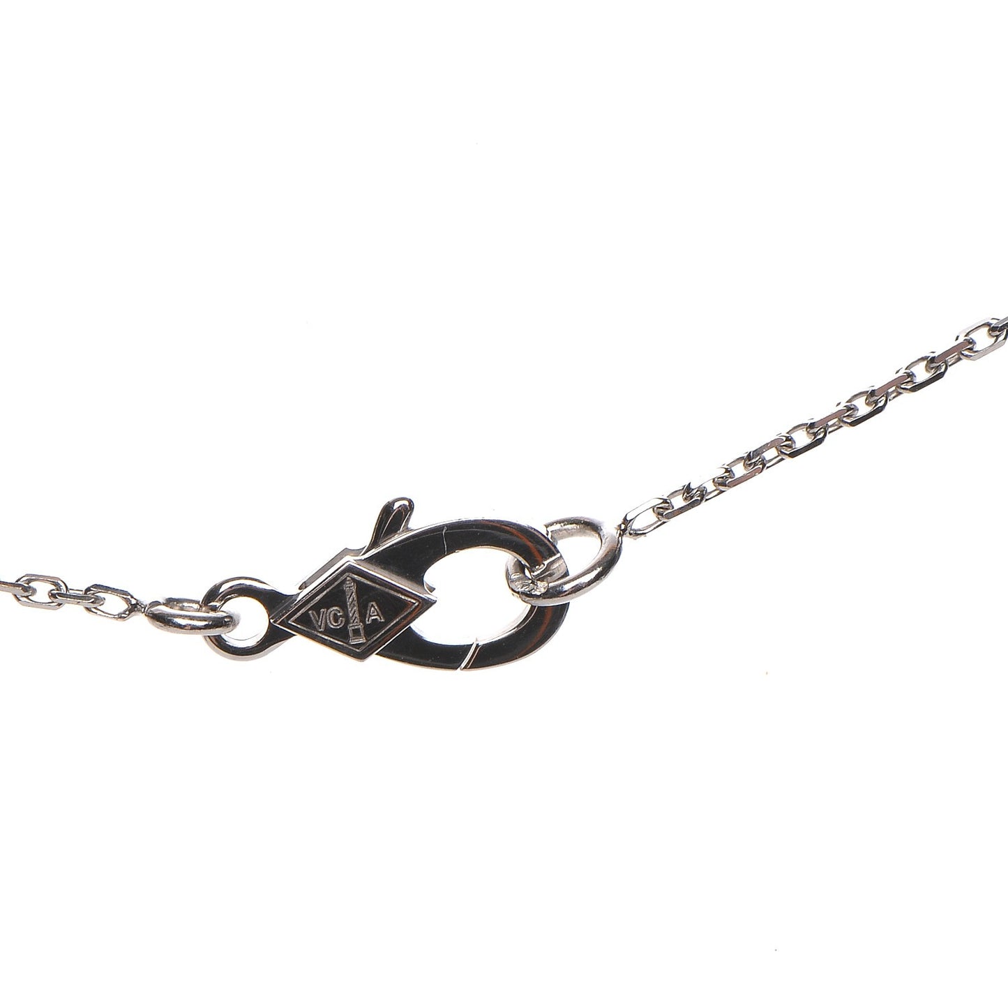 18K White Gold Diamond Socrate One Flower Pendant Necklace